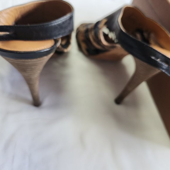 Coach Jody Python Black/Sand Leather Heels 4 1/2 Inch Q4073 Size 10 Box Included - Picture 5 of 7